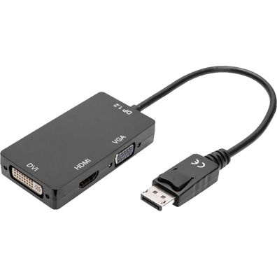 Digitus DisplayPortkonverterkabel DP-> HDMI+DVI+VGA 0.2m