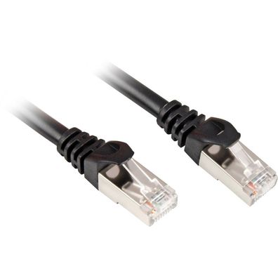 Patchkabel RJ45 Cat.6 SFTP (schwarz, 15 Meter)