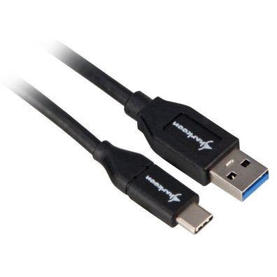 USB 3.2 Gen 2 Kabel, USB-A Stecker > USB-C Stecker (schwarz, 1 Meter)