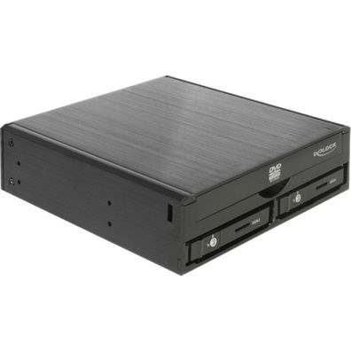 Delock DELOCK Wechselrahmen 1x 5,25" Slim Laufw. + 2x 2.5" SATA HDD