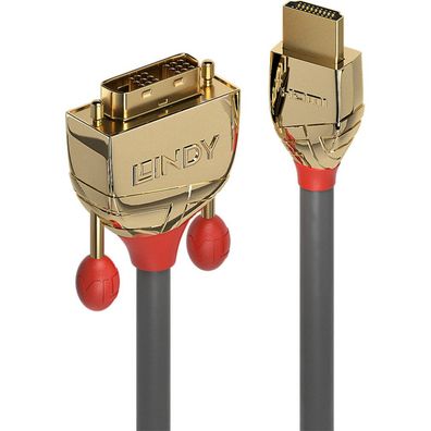 LINDY HDMI an DVI-D Single Link Kabel Gold Line 10m