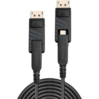LINDY DisplayPort Fibre Optic Hybrid 1.4 Kabel 30m