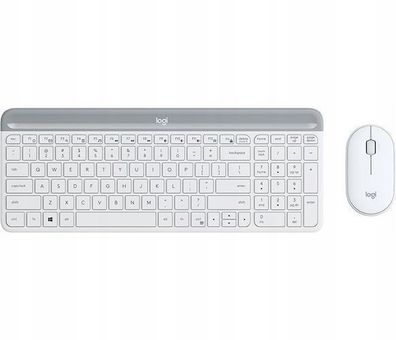 Logitech MK470 Tastatur und Maus Weiß