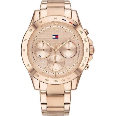 Tommy Hilfiger Multi Zifferblatt Quarz Uhr für Damen Edelstahlarmband