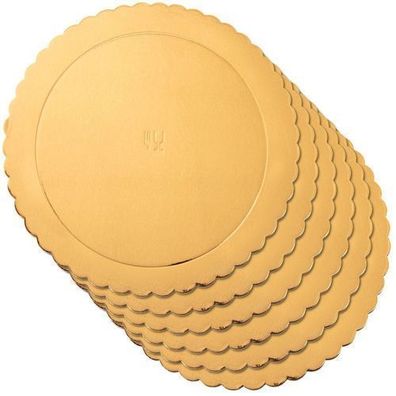 Tortenboden, Torte, Gold, rund, 30 cm, 6 Stück