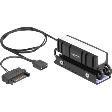 DELOCK M.2 Kühlkörper für SSD 2280 mit RGB LED Beleuchtung