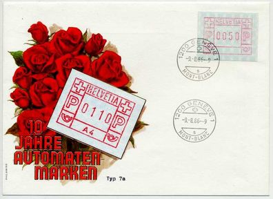 Schweiz Automatenmarken A3 Nr 3 BRIEF EF X557352