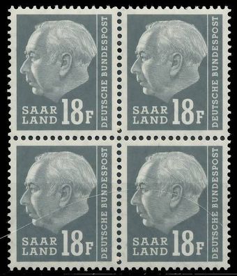 SAAR OPD 1957 Nr 416 postfrisch Viererblock X478D02
