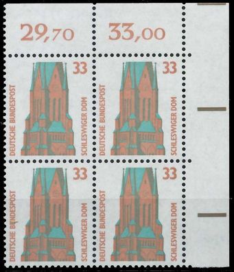 BRD BUND DS Sehenswürdigkeiten Nr 1399u postfrisch VIER X80F792