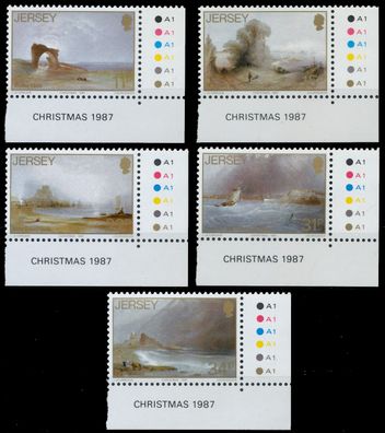 JERSEY 1987 Nr 420-424 postfrisch ECKE-URE XAEAA9A