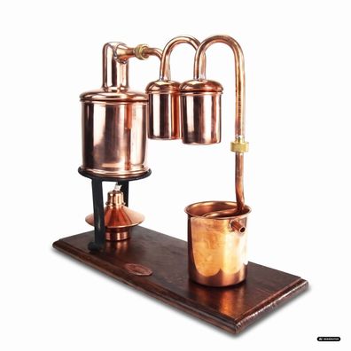CopperGarden®“ Karibik 0,5 Liter | Doppelretorten-Destille mit Spiritusbrenner