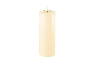Deluxe LED-Stumpenkerze, 7,5x20 cm, creme, RF-0111 1 St
