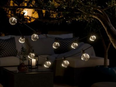 LED Outdoor Lichterkette Streifen Starterset, Durchmesser 8cm 1 Set