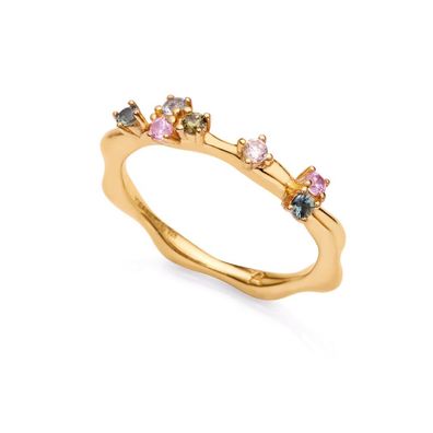 Viceroy Vergoldeter Ring mit farbigen Zirkonen 54 mm