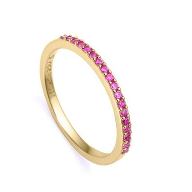 Viceroy Eleganter vergoldeter Ring mit Zirkonen Trend 9118A0 56 mm