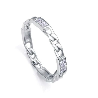 Viceroy Stilvoller silberner Ring mit Zirkonen Clasica 13161A014 52 mm