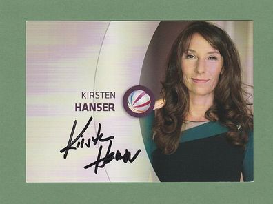 Kirsten Hanser (SAT1- Fernsehmoderatorin ) - persönlich signierte Autogrammkarte