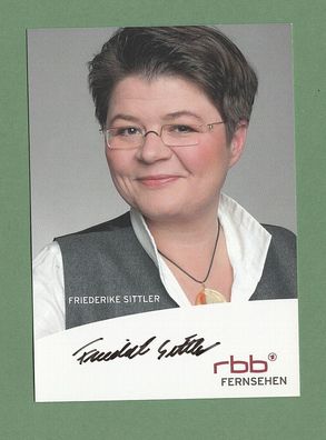 Friederike Sittler (RBB - Fernsehmoderatorin ) - persönlich signiert