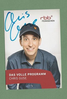 Chris Guse (RBB - Fernsehmoderator ) - persönlich signierte Autogrammkarte