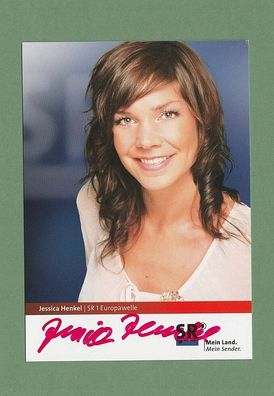 Jessica Henkel - (SR1 - Moderatorin ) - persönlich signierte Autogrammkarte