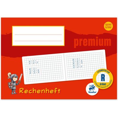 Staufen Premium Rechenheft, A5 quer, 16 Blatt, Lin.R Staufen Premium 734500720