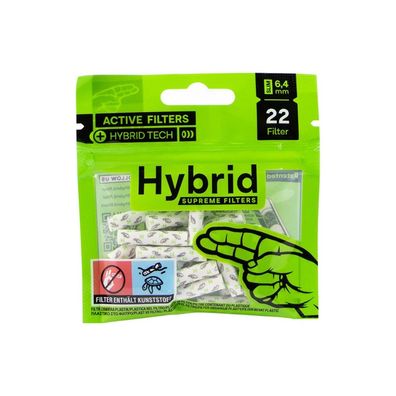 Hybrid Supreme Aktivkohlefilter im 22er Beutel 6,4mm
