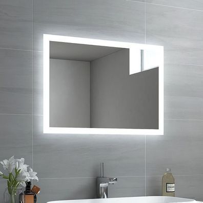 EMKE Badspiegel mit LED Beleuchtung Wandspiegel Badezimmerspiegel mit/ ohne Touch