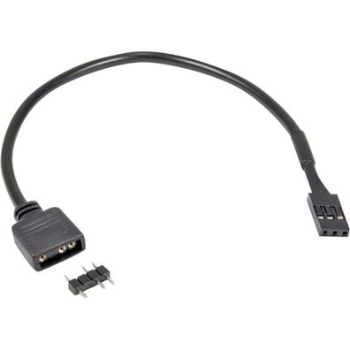 Inter-Tech Inter-Tech Adapter 1x 3pin 5V RGB -> 1x VDG-Anschluss, 20cm retail