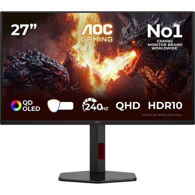 AOC 68,6cm (27"), Q27G4ZDR 16:09, 2xHDMI+DP+USB, black/red