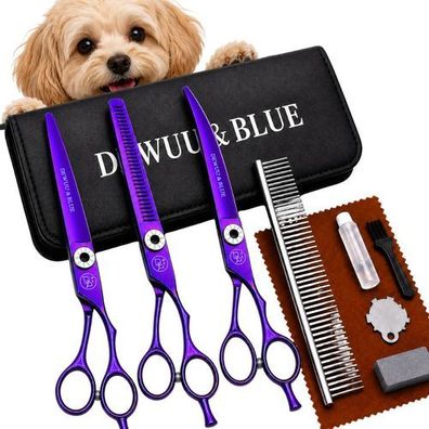 Grooming Set 2x Fellschere + Effilierschere 7,0 Zoll Hundeschere