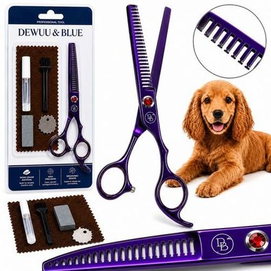Grooming Effilierschere 7,0 Zoll für Hunde und Katzen Dewuu&Blue