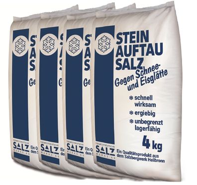 Steinauftausalz 4x 4 kg Kornklasse EF trocken – Premium Streusalz