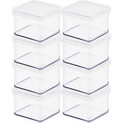 Futterbehälter für Leckerlis, quadratisch, 8 x 0,5 l, LOFT, weiß, Rotho