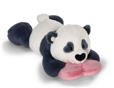 NICI Kuscheltier Love Panda mit Herz 20cm - schwarz - Weiches Plüschtier – niedliches