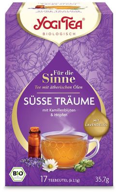 3x Yogi Tea®, Yogi Tea GmbH Yogi Tea® Bio-Kräutertee, Für die Sinne, Süße Träume