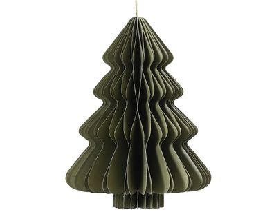 Decoris Weihnachtsbaum Wabenpapier Faltbar Grün H.40cm Ø.30cm 1 Stk