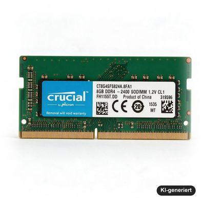 Crucial 8 GB DDR4 RAM 2400 MHz SODIMM – Notebook-Arbeitsspeicher PC4-19200, CL17