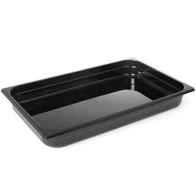 Gastronormbehälter GN 1/1 aus schwarzem Polycarbonat 530x325x100mm 14L Hendi 862223