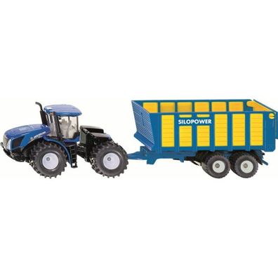 SIKU Farmer - New Holland Traktor mit Joskin Anhänger, 1:50