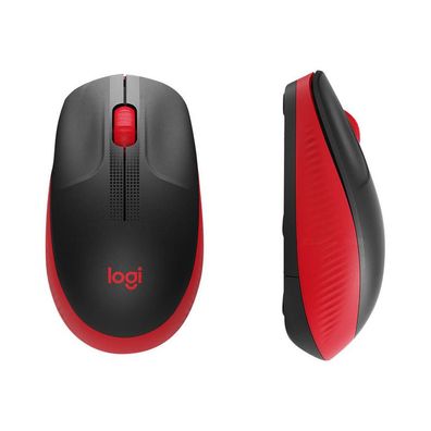 Logitech kabellose Maus M190, geschwungenes Design für beidhändige Nutzung, Batteriel
