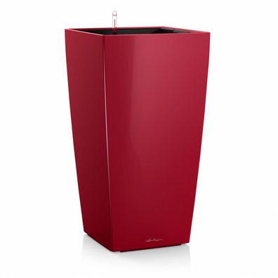 LECHUZA® Pflanzgefäße CUBICO 30 Scarlet rot hochglänzend All-in-One