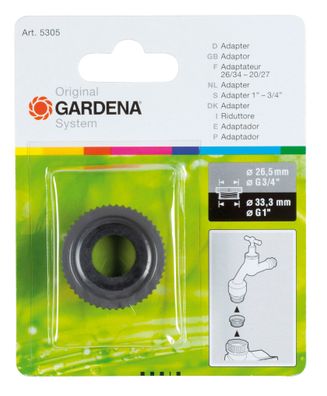 GARDENA® Original System Adapter 33,3 mm (G 1) / 26,5 mm (G 3/4)