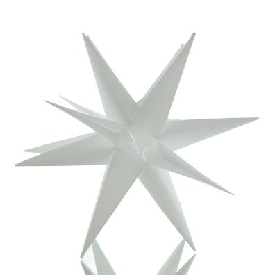 Lumineo Weihnachtsstern Weiß Ø 30 cm 2 LED Kunststoff - warmweiß