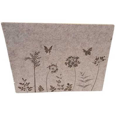 Riffelmacher Platzset Rechteckig Stoff Grau & Gelb Stoff 45 cm x 35 cm