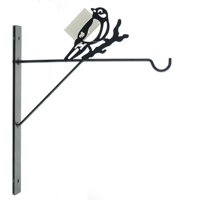 Esschert Design Wandhaken mit Meise schwarz - Metall