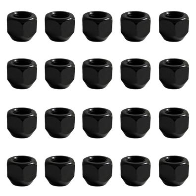 20x Radmuttern Kegelbund Ohne Bund 60° M12x1,5 Mm Schwarz Für VOLVO C30 Electric C70