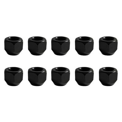 10x Radmuttern Kegelbund Ohne Bund 60° M12x1,5 Mm Schwarz Für FORD B-MAX 12 Van 12