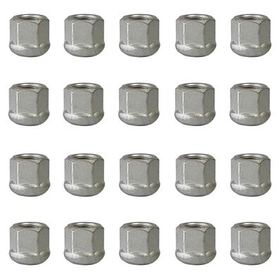 20x Radmuttern Kugelbund R16 M16x1.5 25mm Silber Für FORD Transit I 66 Rwd I