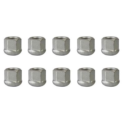 10x Radmuttern Kugelbund R16 M16x1.5 25mm Silber Für FORD Transit I 66 Rwd I