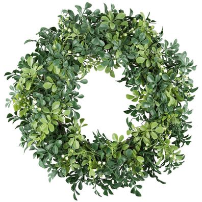 GASPER Ligusterblattkranz mit Beeren 35 cm grün